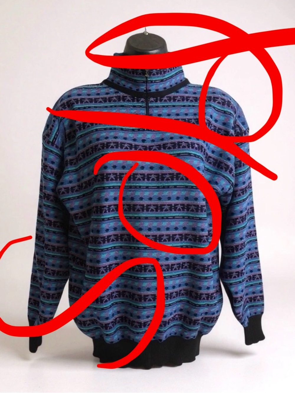 Vintage Demetre Ski Sweater Women’s Wool Blend Size Large